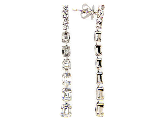 DIAMOND EARRING, 18KW (N)