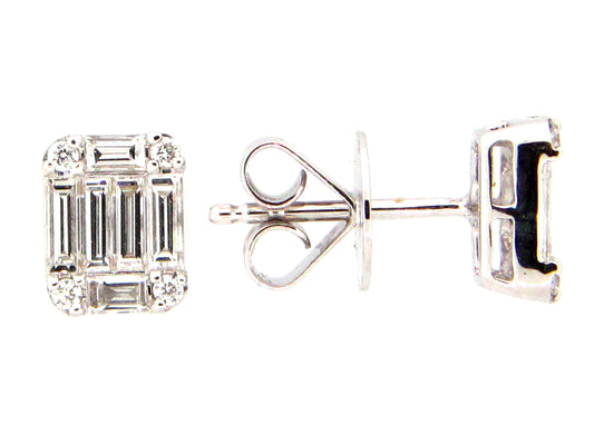 DIAMOND EARRING, 18KW (N)