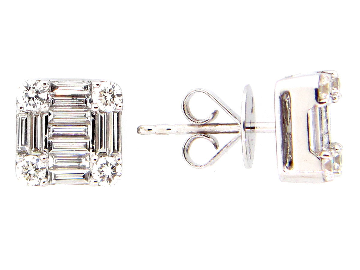 DIAMOND EARRING, 18KW (N)