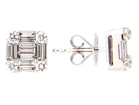 DIAMOND EARRING, 18KW (N)