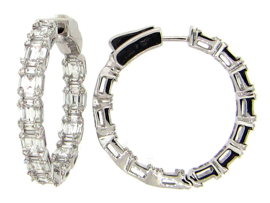 DIAMOND EARRING, 18KW (N)