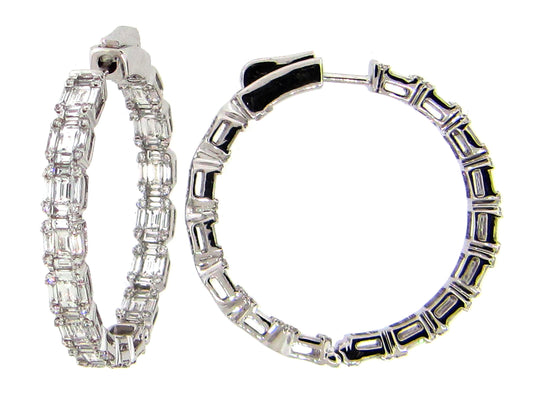 DIAMOND EARRING, 18KW (N)