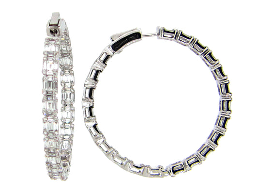 DIAMOND EARRING, 18KW (N)