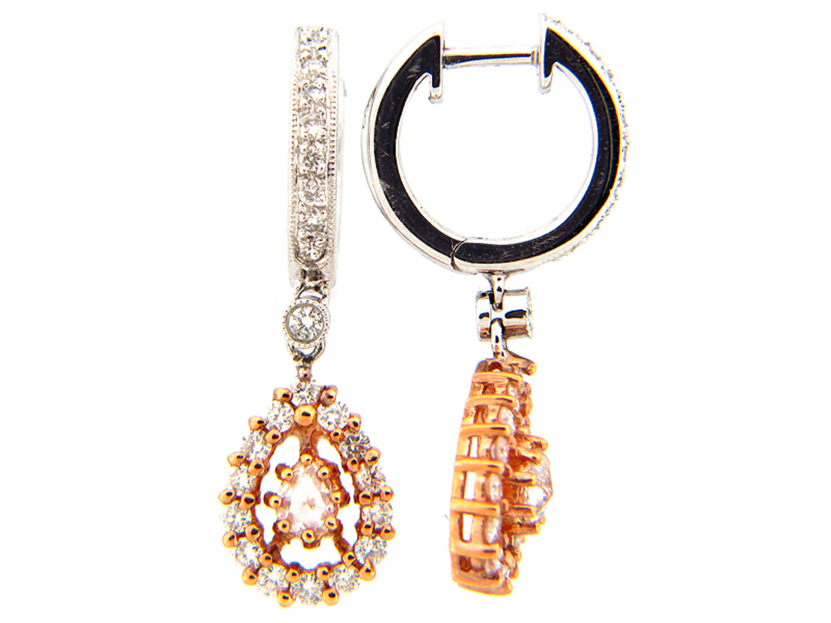 DIAMOND EARRING, 18KZ (N), D=0.85