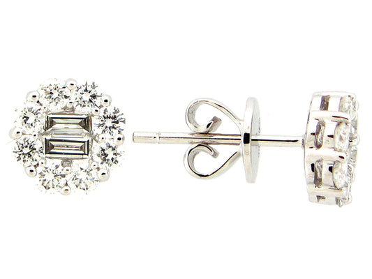 DIAMOND EARRINGS, 14KW (N)