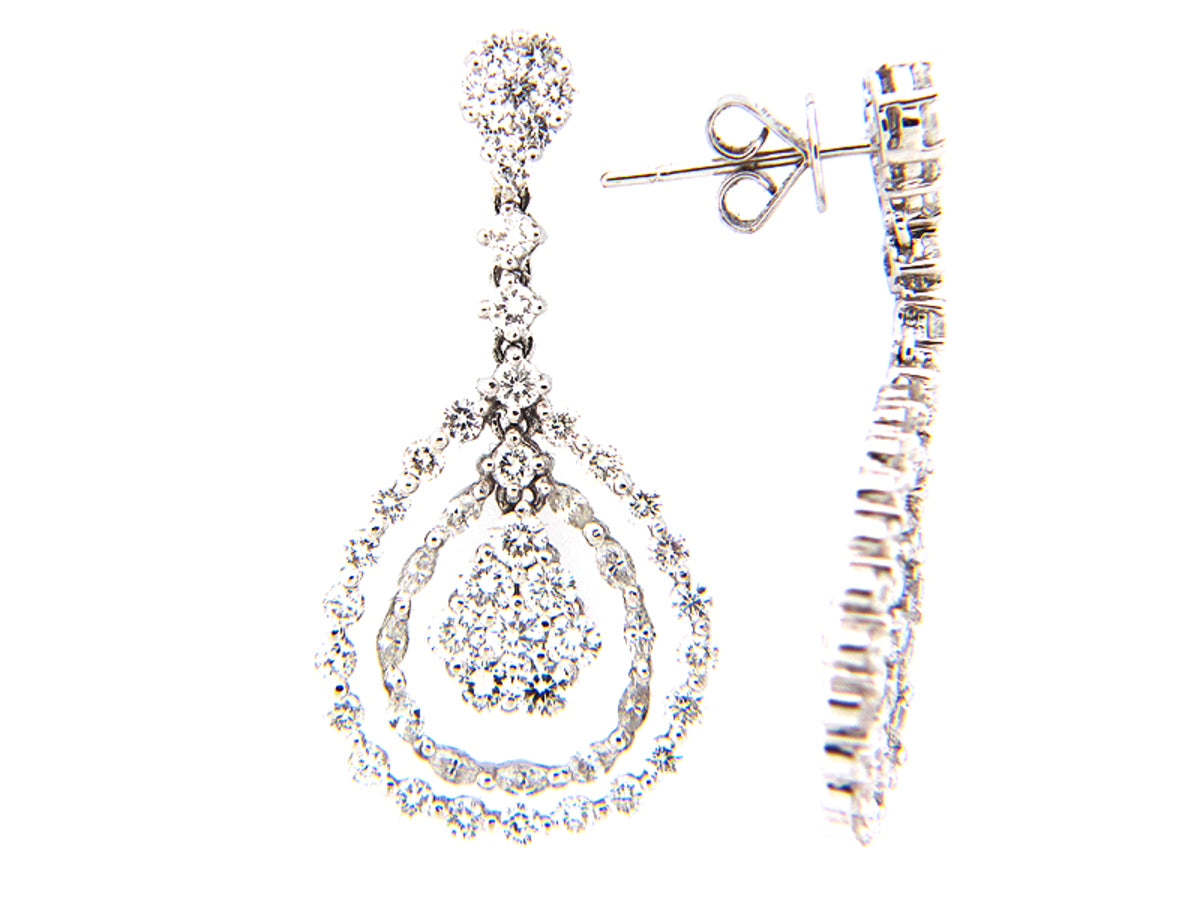 DIAMOND EARRING, 18KW (N), D=3.96