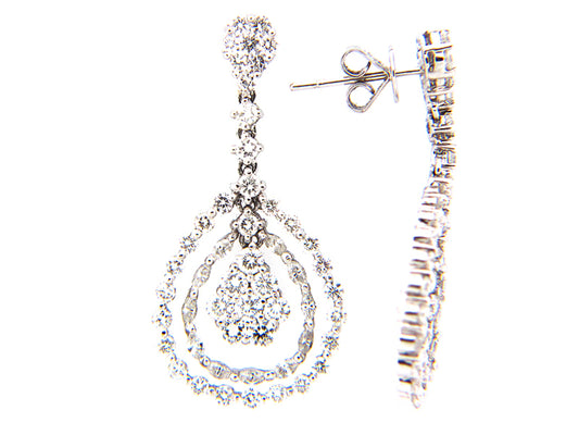 DIAMOND EARRING, 18KW (N), D=3.96
