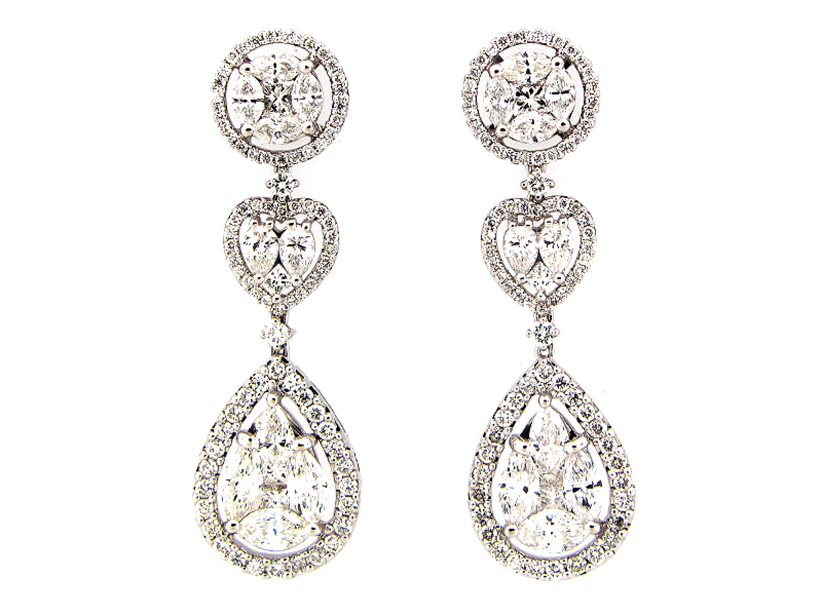 DIAMOND EARRING, 18KW (N)
