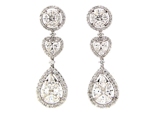 DIAMOND EARRING, 18KW (N)