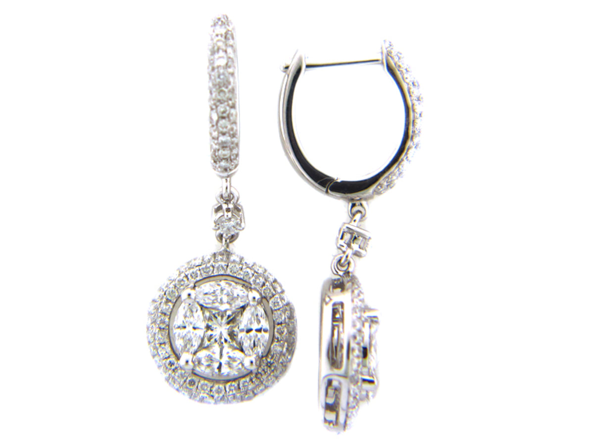 DIAMOND EARRING, 18KW (N)