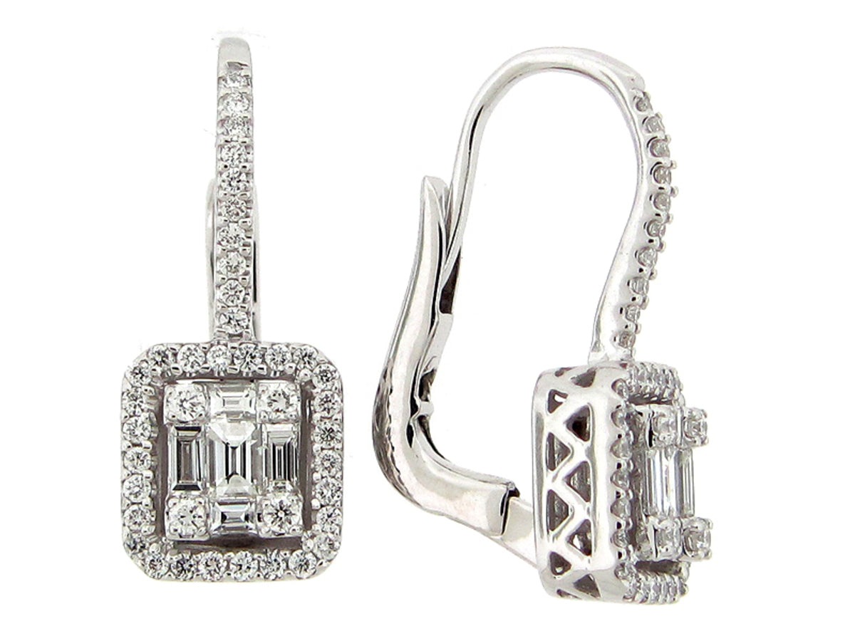 DIAMOND EARRING, 18KW (N)