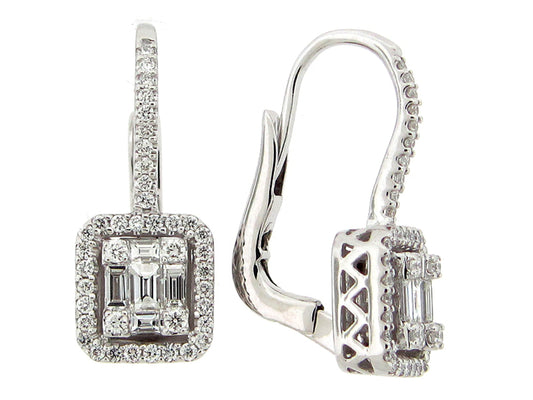 DIAMOND EARRING, 18KW (N)