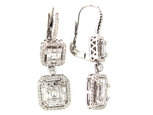 DIAMOND EARRING, 18KW (N)