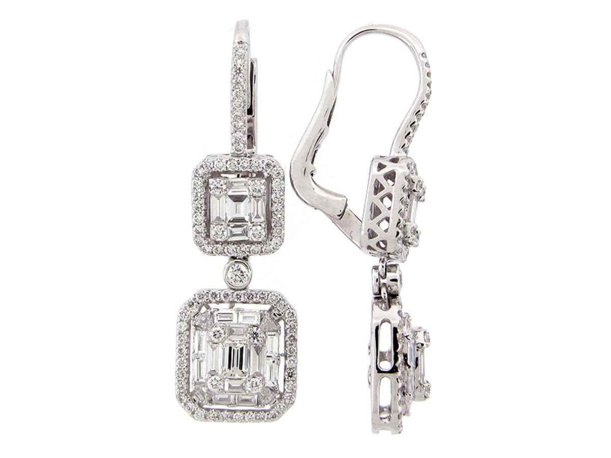 DIAMOND EARRING, 18KW (N)