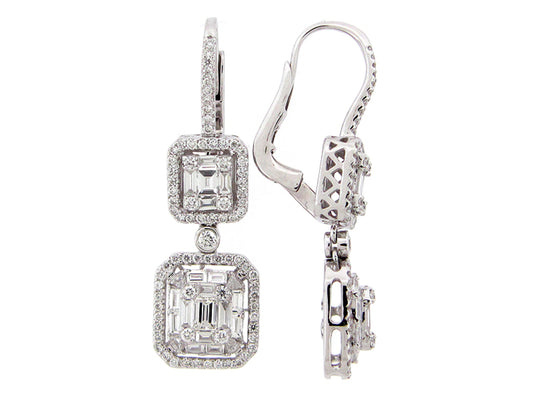 DIAMOND EARRING, 18KW (N)