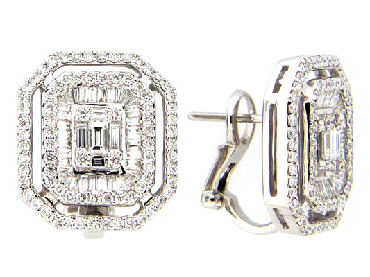 DIAMOND EARRING, 18KW (N)