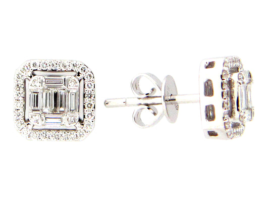 DIAMOND EARRING, 14KW (N)