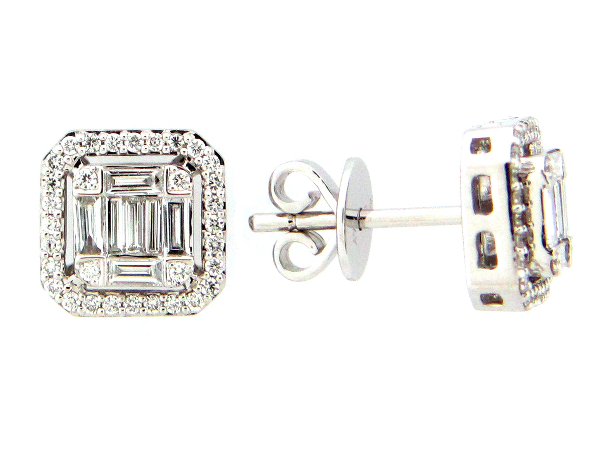 DIAMOND EARRING, 14KW (N)