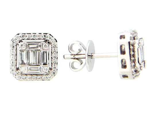 DIAMOND EARRING, 14KW (N)
