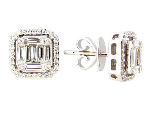 DIAMOND EARRING, 14KW (N)