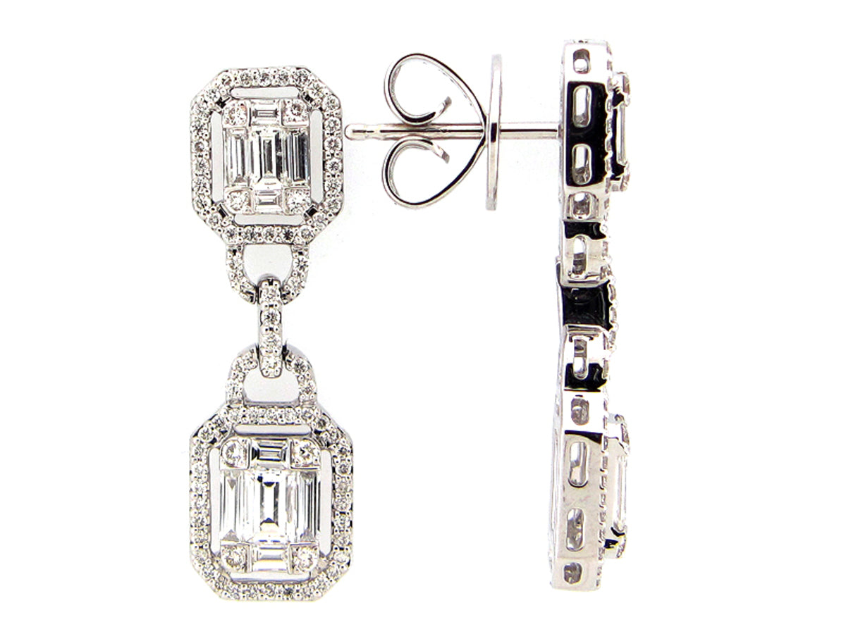 DIAMOND EARRING, 18KW (N)