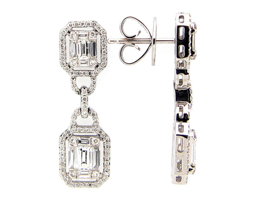 DIAMOND EARRING, 18KW (N)