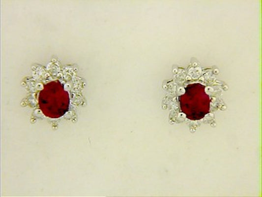 RUBY & DIAMOND RING, 18KW (H)