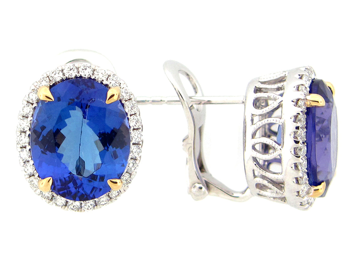 TANZANITE & DIAMOND EARRING