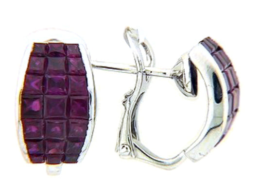 RUBY EARRING, 14KW (H)