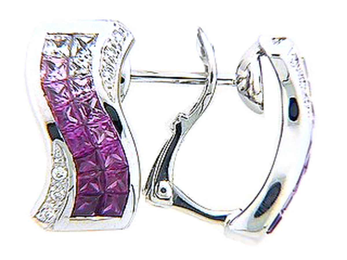PINK SAPPHIRE & DIAMOND EARRING