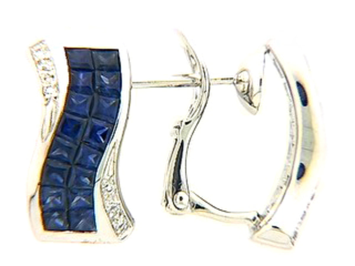 SAPPHIRE & DIAMOND EARRING