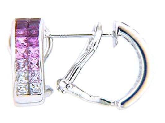 PINK SAPPHIRE EARRING, 18KW (H)