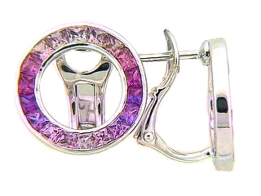 PINK SAPPHIRE EARRING, 18KW (H)