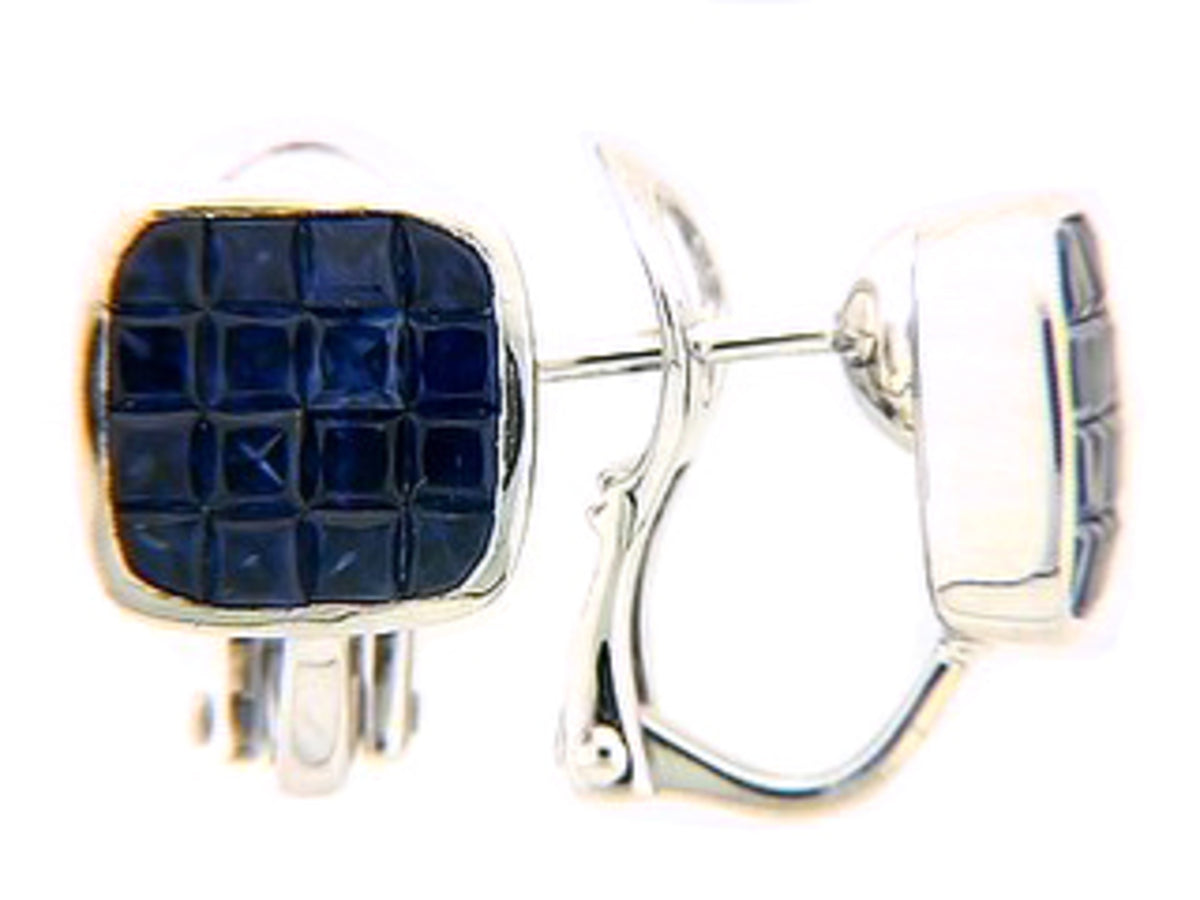 SAPPHIRE EARRING, 18KW (H)
