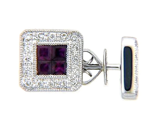 RUBY & DIAMOND EARRING