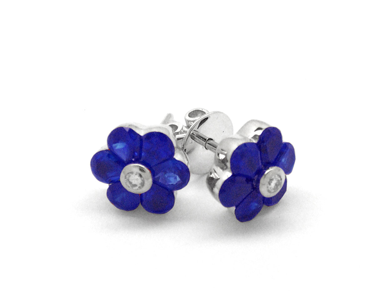 SAPPHIRE & DIAMOND EARRING