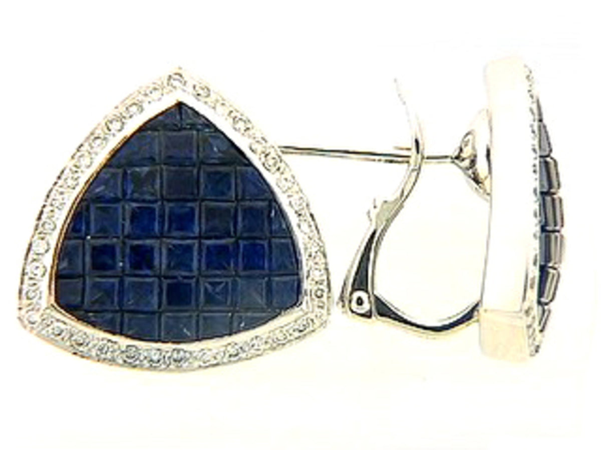 SAPPHIRE & DIAMOND EARRING