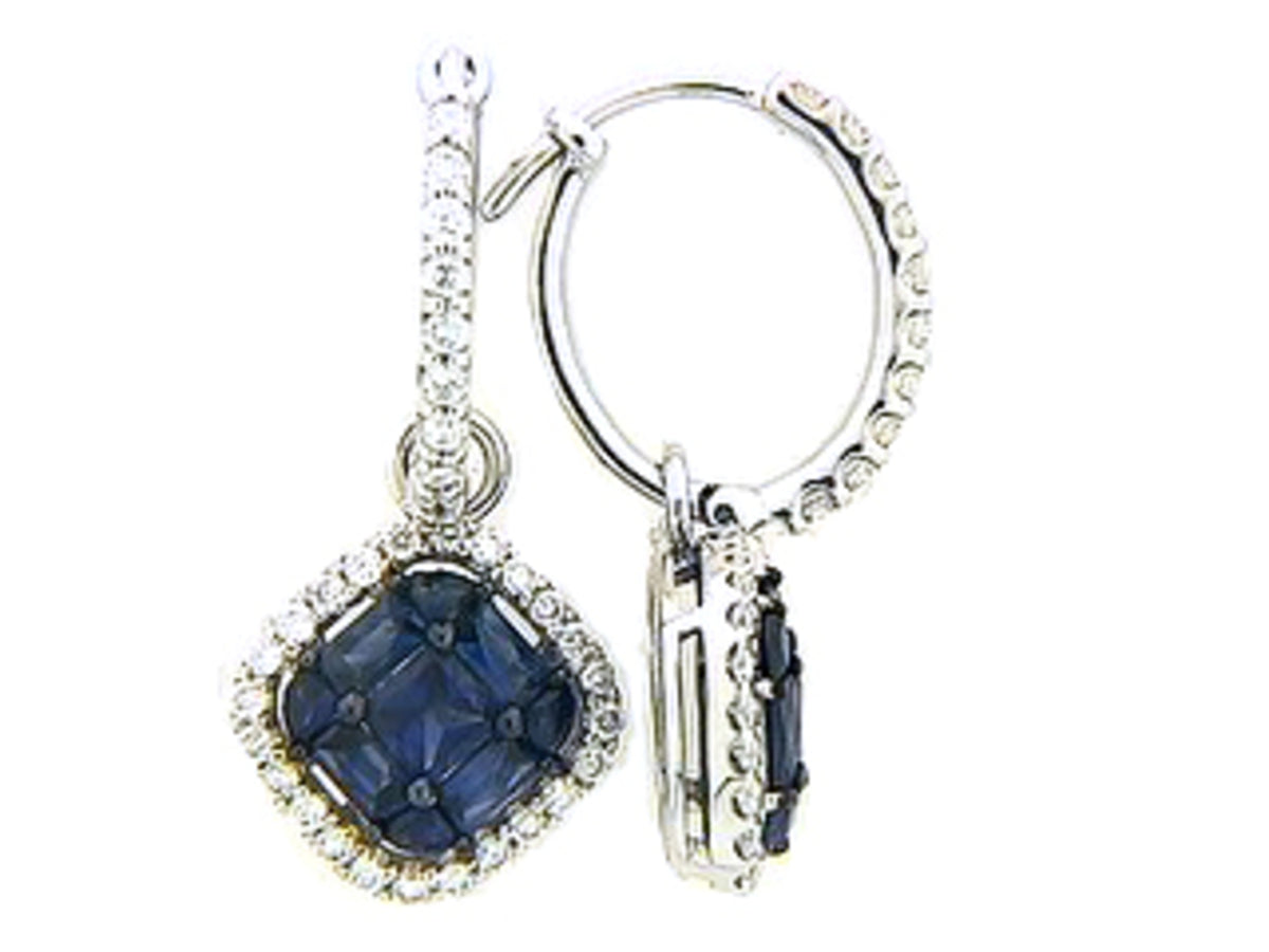SAPPHIRE & DIAMOND EARRING