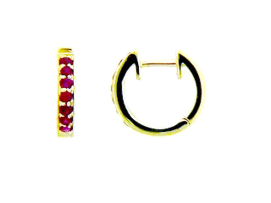 RUBY EARRING, 18KY (H)