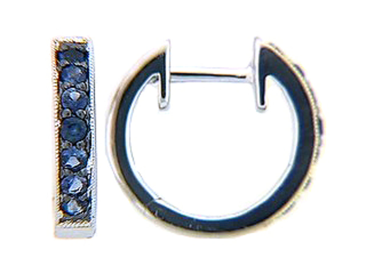 SAPPHIRE EARRING, 14KW (H)