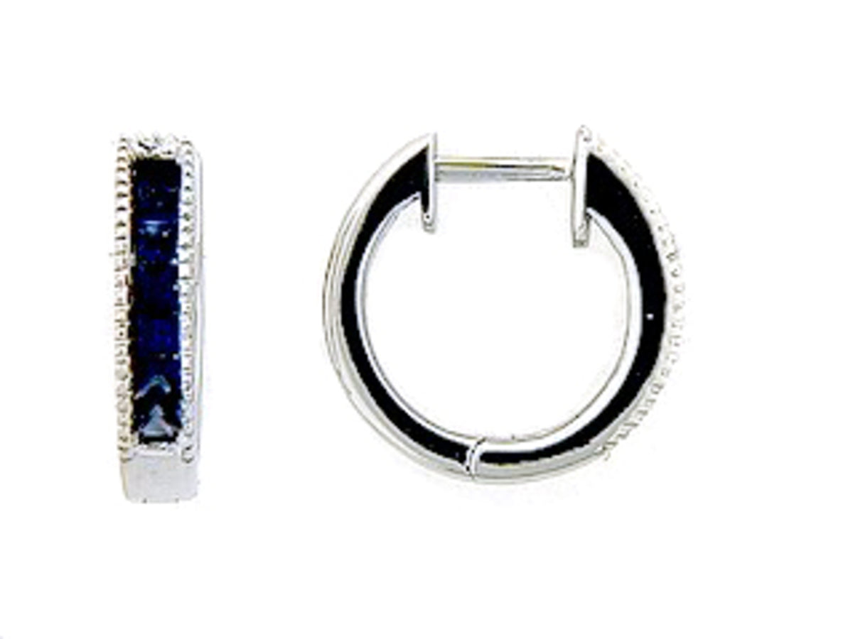 SAPPHIRE EARRING, 18KW (H)