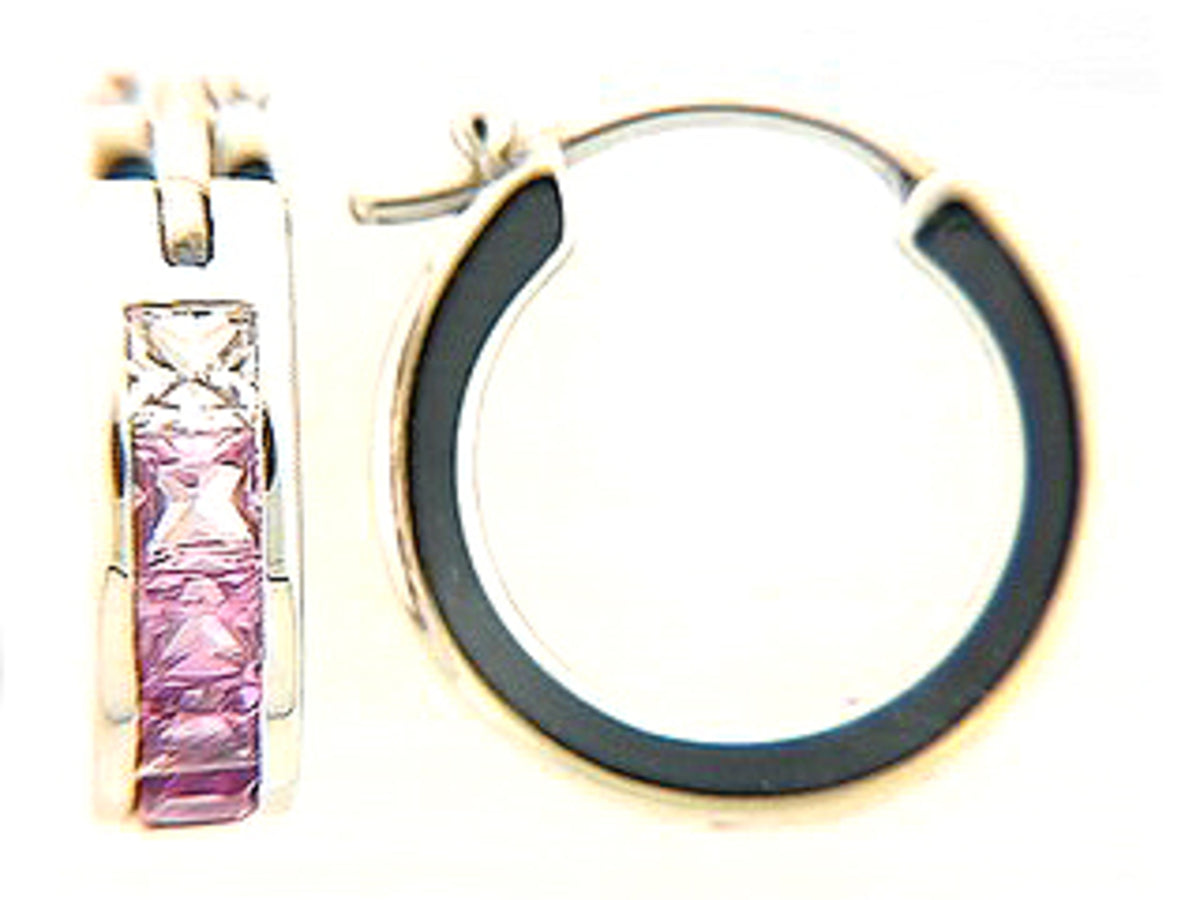 PINK SAPPHIRE EARRING, 18KW (H)