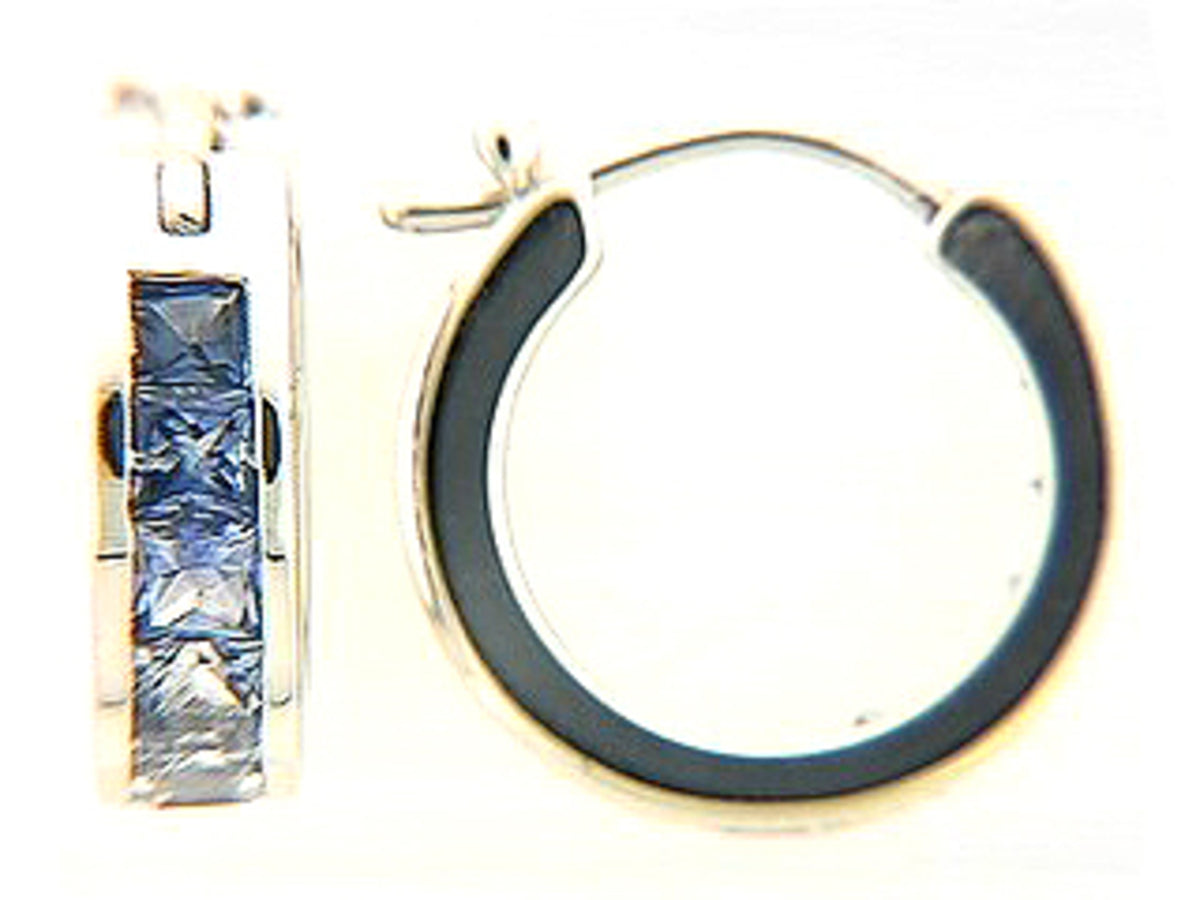 SAPPHIRE EARRING, 18KW (H)