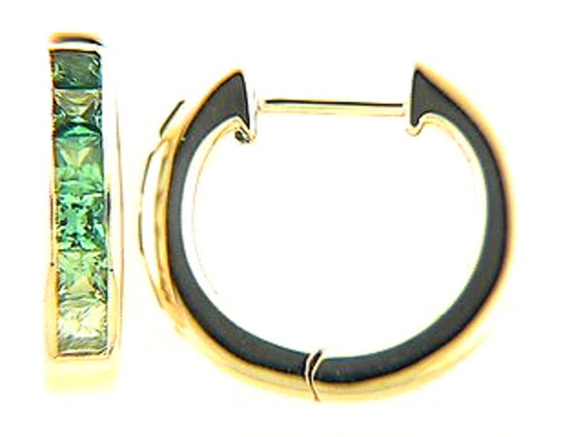 TSAVORITE EARRING, 14KY (N)