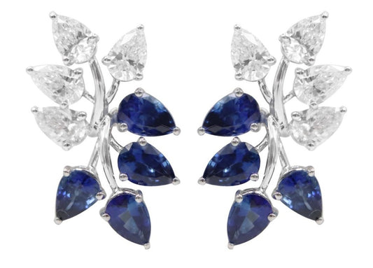 Sapphire Diamond Pears Florette Earring