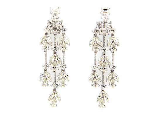 DIAMOND WILLOW CHANDELIER EARRING, 18KW (N)