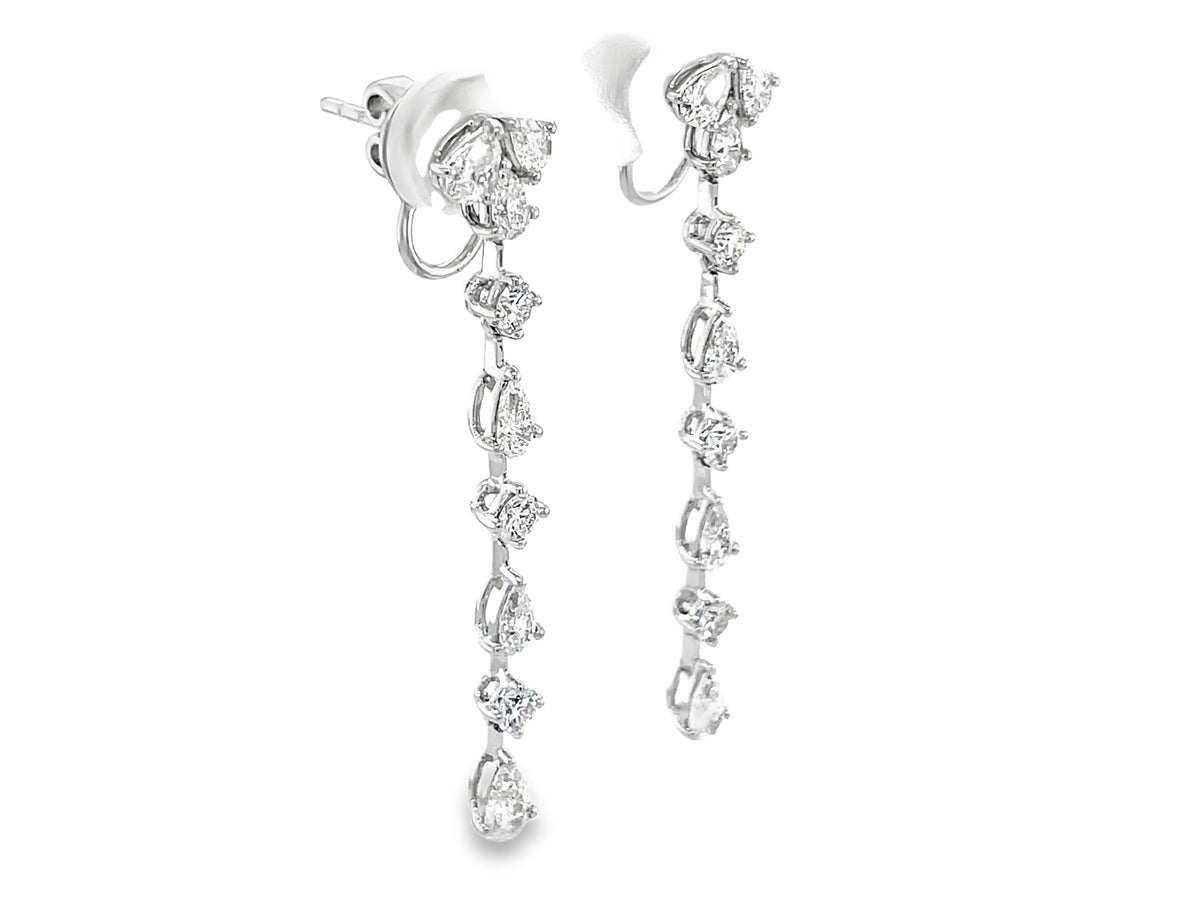 DIAMOND DANGLE EARRING, 45MM