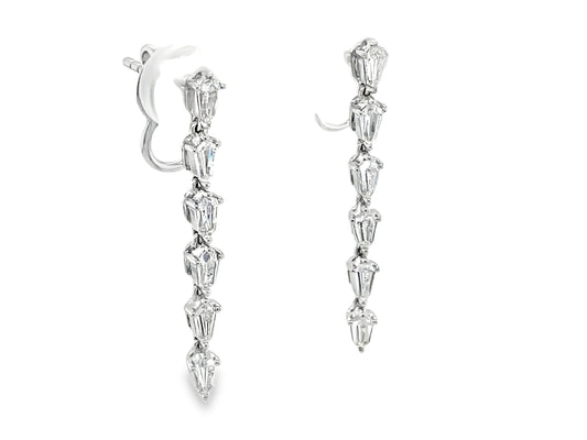 DIAMOND DANGLE EARRING, 30MM