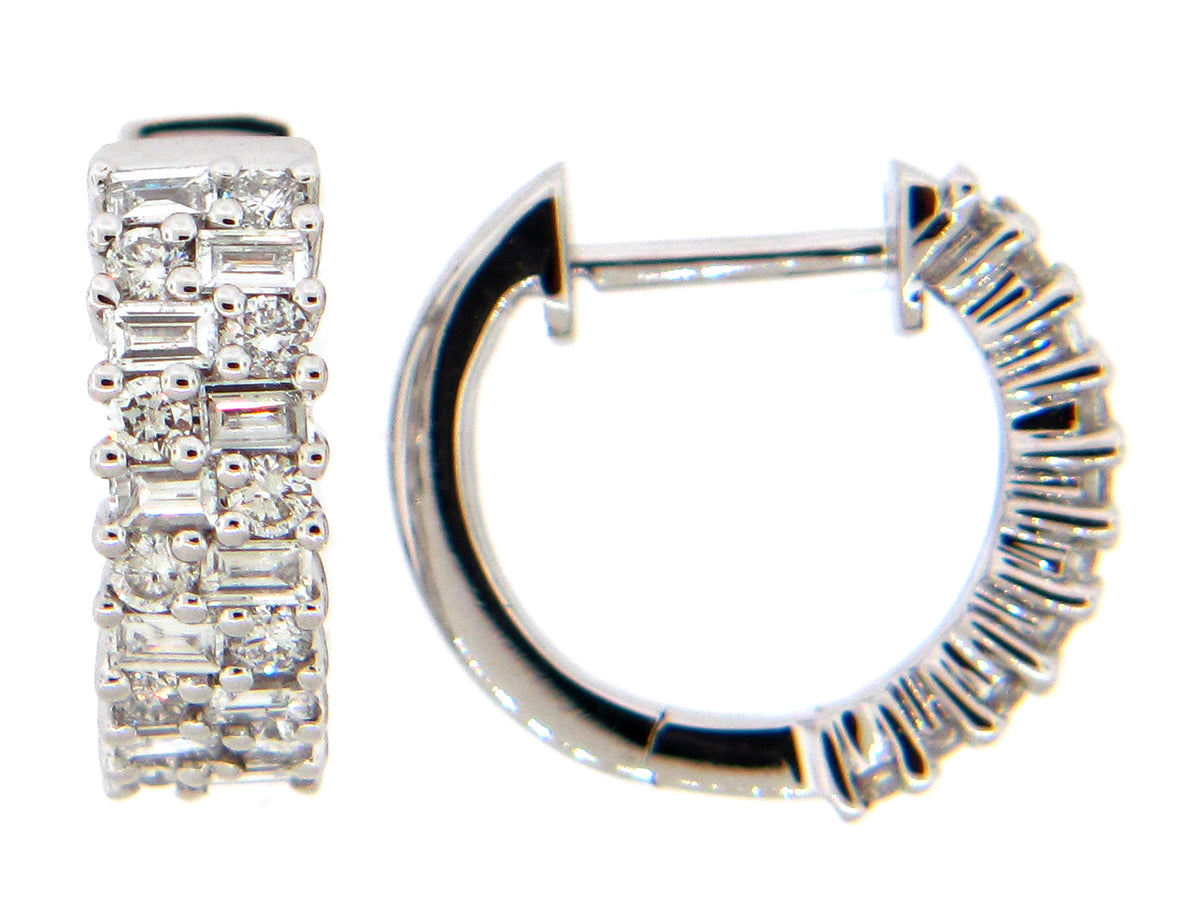 DIAMOND EARRING, 14KW (N)