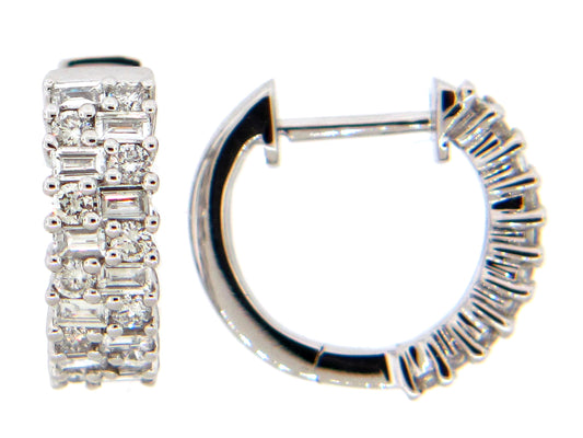 DIAMOND EARRING, 14KW (N)